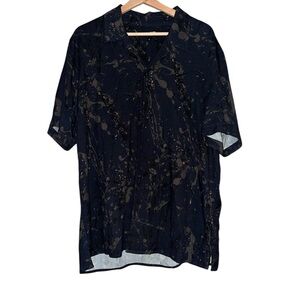 Editorialist Navy Patterned Shirt